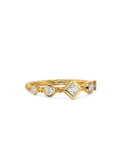 David Yurman Women's Cable Band Ring in 18K Yellow Gold