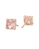 David Yurman Women's Chatelaine Stud Earrings in 18K Rose Gold with Morganite and Diamonds, 8mm - 3