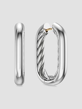 David Yurman Women's DY Madison Smooth Hoop Earrings in Sterling Silver, 29.5MM