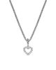 David Yurman Women's Micro Pavé Open Heart Amulet in Sterling Silver with Diamonds, 6.8MM - 1