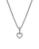 David Yurman Women's Micro Pavé Open Heart Amulet in Sterling Silver with Diamonds, 6.8MM - 4