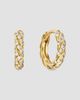 David Yurman Women's Petite Pavé Hoop Earrings in 18K Yellow Gold with Diamonds, 10MM - 1