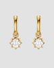 David Yurman Women's Petite Pave Stone Drop Earrings in 18K Yellow Gold with Diamonds, 4.5MM - 1