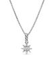 David Yurman Women's Petite Starburst Pendant in Sterling Silver with Full Pavé Diamonds, 10MM - 3