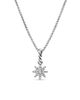 David Yurman Women's Petite Starburst Pendant in Sterling Silver with Full Pavé Diamonds, 10MM - 5