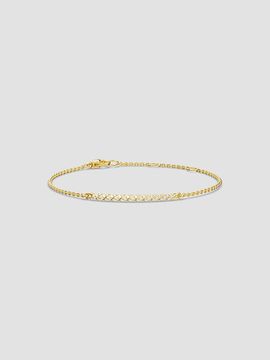 David Yurman Women's Sculpted Cable Bar Chain Bracelet in 18K Yellow Gold with Diamonds, 2MM