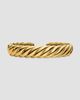 David Yurman Women's Sculpted Cable Flex Bracelet in 18K Yellow Gold, 11MM - 1
