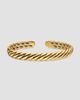 David Yurman Women's Sculpted Cable Flex Bracelet in 18K Yellow Gold, 7.5MM - 3