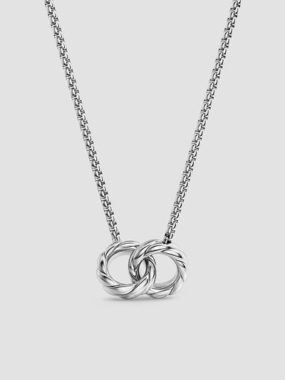 David Yurman Women's Sculpted Cable Linked Necklace in Sterling Silver, 9.2MM