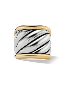 David Yurman Women's Sculpted Cable Saddle Ring In Sterling Silver