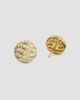 David Yurman Women's Sculpted Cable Stud Earrings in 18K Yellow Gold with Diamonds, 9MM - 2