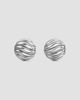 David Yurman Women's Sculpted Cable Stud Earrings in Sterling Silver, 9MM - 1