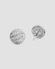 David Yurman Women's Sculpted Cable Stud Earrings in Sterling Silver with Diamonds, 9MM - 2