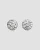 David Yurman Women's Sculpted Cable Stud Earrings in Sterling Silver with Diamonds, 9MM - 4