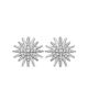 David Yurman Women's Starburst Stud Earrings in Sterling Silver with Diamonds, 19mm - 1