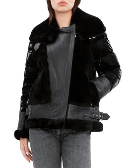 Dawn Levy Dawn Levy Mel Shearling Panel Down Puffer Coat
