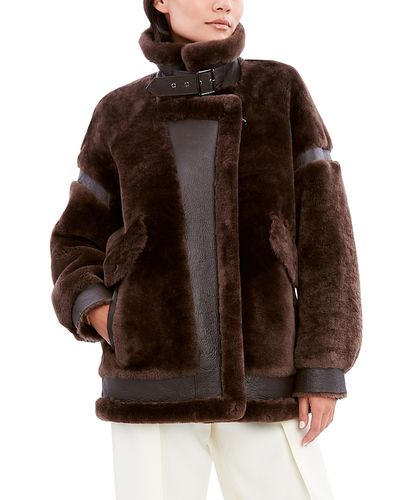 Dawn Levy Dawn Levy Sean Geniune Shearling & Leather Coat