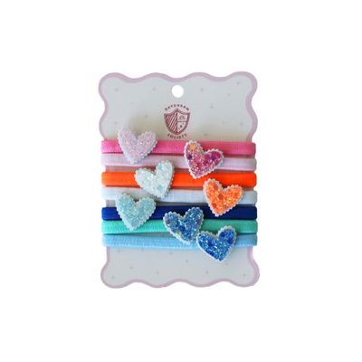 Daydream Society Daydream Society Rainbow Glitter Heart Hair Tie Set