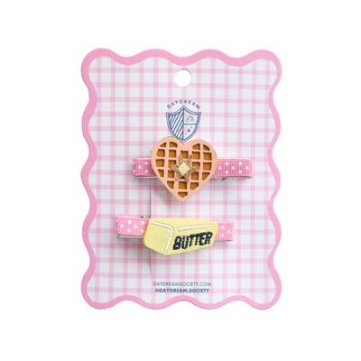 Daydream Society Daydream Society Waffle and Butter Hair Clip Set
