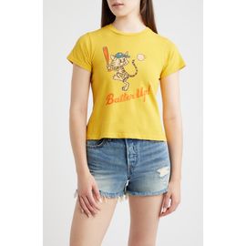 Daydreamer Daydreamer Batter Up Kitty Graphic Vintage Tee