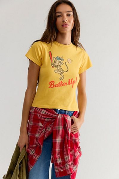 Daydreamer Daydreamer Batter Up Kitty Vintage Tee