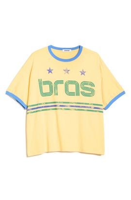 Daydreamer Daydreamer Brazil World Cup Graphic Cotton Ringer T-Shirt