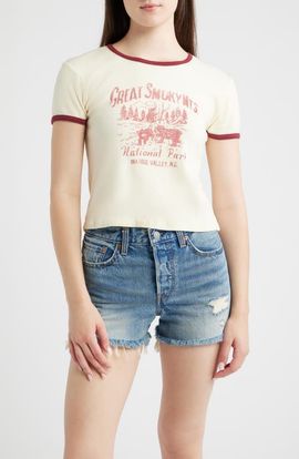 Daydreamer Daydreamer Great Smoky Mountains Graphic Ringer T-shirt