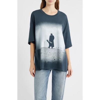 Daydreamer Daydreamer Johnny Cash Oversize Cotton Graphic T-Shirt