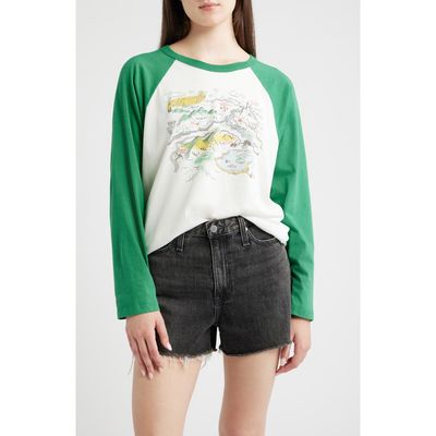 Daydreamer Daydreamer Map of Nowhere Oversized Raglan Graphic Tee