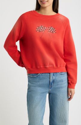 Daydreamer Daydreamer Ready Set Go Graphic Shrunken Sweatshirt