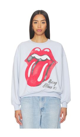 DAYDREAMER DAYDREAMER Rolling Stones Big Tongue 89 Oversized Crew Sweatshirt