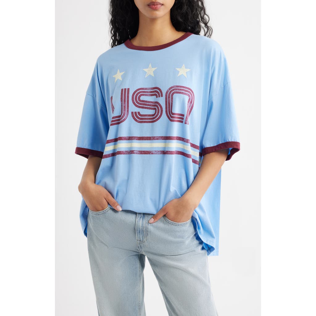 Daydreamer Daydreamer USA World Cup Oversized Graphic Ringer Tee