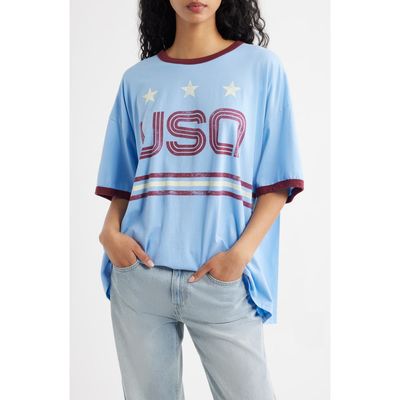 Daydreamer Daydreamer USA World Cup Oversized Graphic Ringer Tee