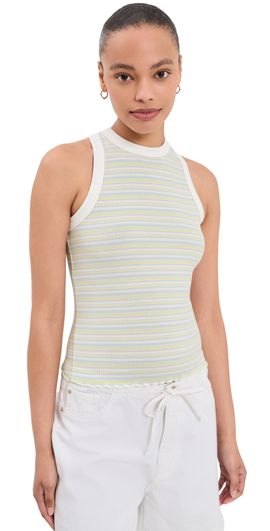 DAZE DAZE Astra Racerback Tank Lemon Stripe