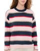 DAZE DAZE Carlyle Everyday Crew Neck Sweater Coral Stripe - 1