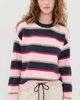 DAZE DAZE Carlyle Everyday Crew Neck Sweater Coral Stripe - 2