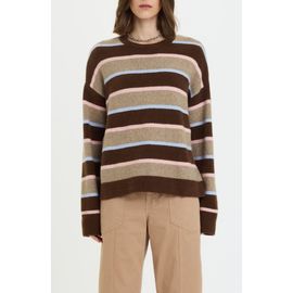 DAZE DAZE Carlyle Stripe Oversize Cotton Blend Sweater