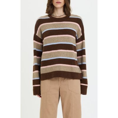 DAZE DAZE Carlyle Stripe Oversize Cotton Blend Sweater