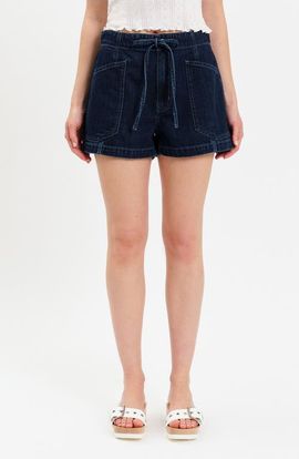 DAZE DAZE Catalina High Waist Denim Drawstring Shorts