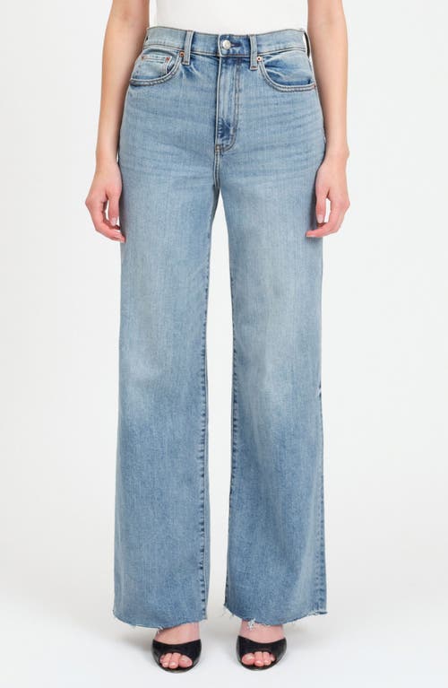 DAZE DAZE Far Out Raw Hem High Waist Wide Leg Jeans