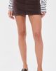 DAZE DAZE Fever Micro Mini Corduroy Skirt Chocolate - 2