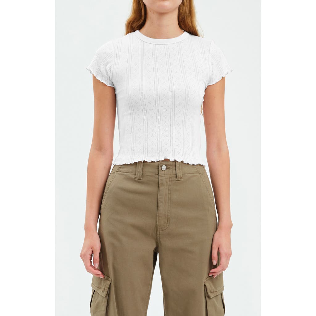 DAZE DAZE Lily Cotton Pointelle T-Shirt