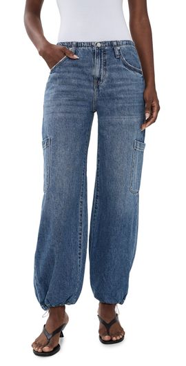 DAZE DAZE Mirage Mid Rise Cargo Harem Jeans SNAP