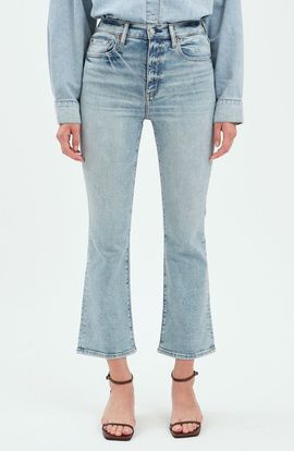 DAZE DAZE Shy Girl High Rise Crop Flare Jeans