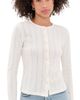 DAZE DAZE Stargazer Pointelle Cardigan Cloud Dancer - 1
