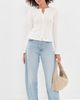 DAZE DAZE Stargazer Pointelle Cardigan Cloud Dancer - 5