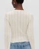 DAZE DAZE Waverly Pointelle Crewneck Tee Cloud Dancer - 3