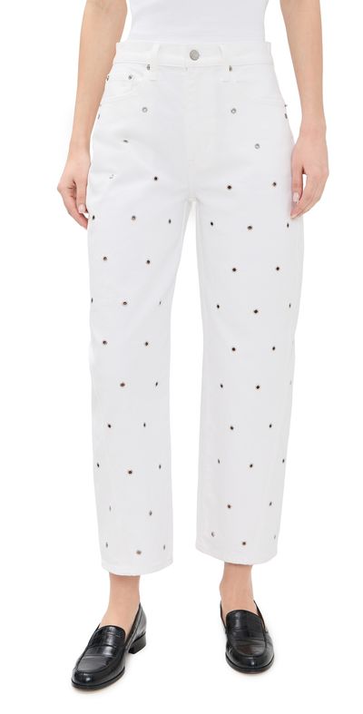 DAZE DAZE Westward Barrel Leg Jeans Lamb