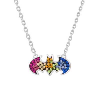 DC Comics DC Comics Batman Stainless Steel Crystal Necklace
