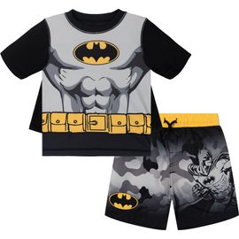DC Comics DC Comics Justice League Batman Rash Guard And Swim Trunks Set